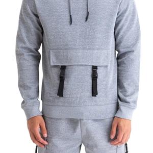 Conjuntos de Sudaderas Cómodas para Hombre, Logotipo Personalizado, 100% Algodón, Chándales Deportivos, Conjunto Corto de Dos Piezas, Sudadera con Capucha y Pantalones Cortos para Hombre - Product Image 2
