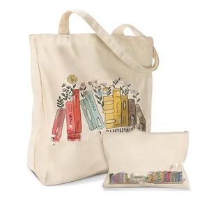 Personalizado promocional gimnasio viaje vacaciones reutilizable cremallera lona Tote mujeres bolsas de compras impresas bolsas de algodón - Product Image 1