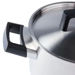 Stainless Steel Casserole <b>Pot</b> <b>Lid</b> 33cm Durable Modern Design Oven Safe Polished Exterior for Gas Induction Cooker Dishwasher - Product Image 5