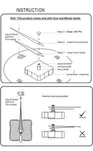 Horloge murale analogique en métal, facile à lire, grands chiffres, horloge murale noire pour salon, maison, cuisine - Product Image 6