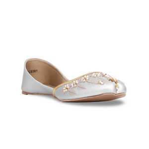 <b>Silver</b> Fancy Khusa EC8381 Women's <b>Flats</b> - Product Image 2