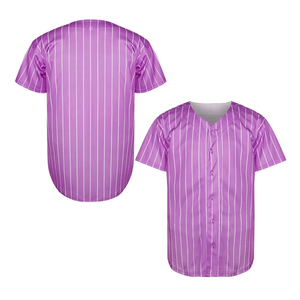 Uniformes de Béisbol Personalizados al por Mayor, Camisetas de Béisbol Transpirables de Poliéster con Botones y Manga Corta - Product Image 1