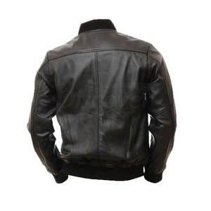 Chaqueta de cuero tipo bomber más vendida, chaqueta de cuero tipo bomber de invierno hecha a medida, nueva chaqueta de cuero tipo bomber para hombre - Product Image 2