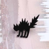 Broche Punk Gótico Oscuro de Esmalte con Diseños de Ataúd, Libro, Mano, Gato y Bruja para Mochila, Camisa y Solapa