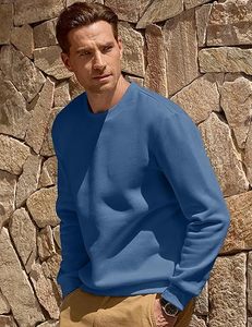 Sweat-shirts d'hiver à col rond à manches longues en molleton décontracté surdimensionné pour hommes, doublés de sherpa, brodés, 100% coton - Product Image 3