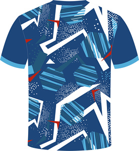 Camiseta de Fútbol FURAT Unisex con Cuello en V, Estampado Geométrico por Transferencia de Calor, de Poliéster que Absorbe la Humedad, de Secado Rápido, Manga Corta, Corte Atlético - Product Image 2
