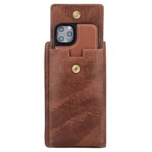 Portefeuille long en cuir véritable de style vintage, fermeture à glissière, protection RFID, doublure en polyester, multifonctionnel, unisexe, usage quotidien - Product Image 2