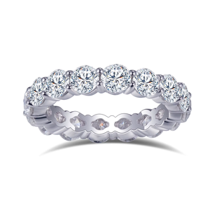 Anillo de compromiso clásico con diamante de talla brillante redondo para mujer, oro blanco, diamantes cultivados en laboratorio con certificación IGI, color D - Product Image 6