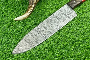 Cuchillo de Chef de Acero Damasco Hecho a Mano de Grado Industrial BA ENTERPRISES, Hoja de 13 Pulgadas con Punta Caída, Mango de Otro Material, Borde Recto, Uso en Exteriores - Product Image 5