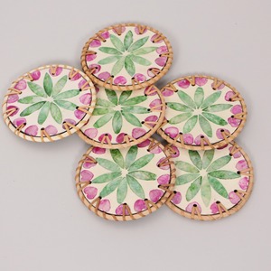 Rattan pearl inlay <b>coaster</b> set cheap price <b>coasters</b> <b>for</b> beer teacup decorative <b>drink</b> trivet - Product Image 6