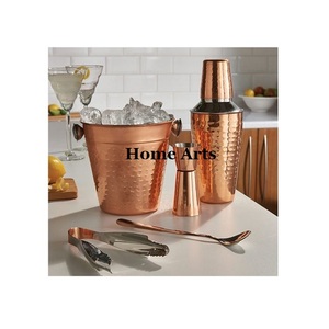 Cubo de hielo de calidad exclusiva con diseño maravilloso, cubo de hielo de aluminio martillado con asa de cuerda para uso en hoteles. - Product Image 2