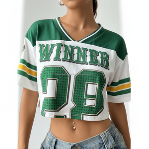 <b>Women</b> <b>Mesh</b> Jersey <b>Top</b> Oversized Printed Sublimation Quick Dry Custom OEM Wholesale - Product Image 2