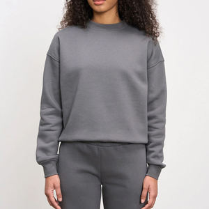 Pull long vintage pour femme en molleton écologique, col rond, imprimé logo sur le devant, anti-boulochage, respirant, tendance, grandes tailles, hiver - Product Image 4