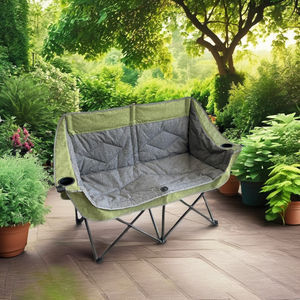 Huy Gia, silla de picnic plegable de Metal ligera, diseño moderno, silla doble para acampar en la playa para uso en parques y campos al aire libre - Product Image 1