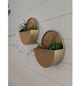 Jardinière murale galvanisée de luxe, sculptée à la main, pour plantes vertes d'extérieur, style minimaliste, décoration intérieure, jardinière en métal - Product Image 4