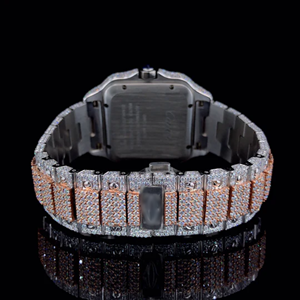 Reloj de Cuarzo ETA con Caja y Correa de Acero Inoxidable, Diseño Único con Diamantes, Fecha Automática, Esfera con Números Árabes, Edición Limitada - Product Image 4