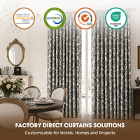 Rideaux occultants VELLORA durables en jacquard tissé, texture premium, teints en fil, polyester/lin, écologiques, imperméables, modernes pour