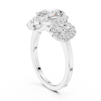 Bague de fiançailles ovale en moissanite à trois pierres en argent sterling |   Bague de mariage élégante pour femme