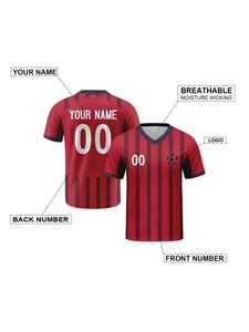 Camiseta de Fútbol Clásica Personalizada, Jersey Retro para Hombre con Logotipo Bordado, Camiseta de Fútbol Sublimada, Uniforme para Hombre - Product Image 6