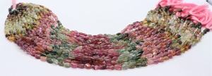 ลูกปัดทัวร์มาลีนทรงลูกแพร์เจียรเรียบ AAA Natural Multi Tourmaline ขนาด 4x6 มม. ความยาว 12 นิ้ว - Product Image 4