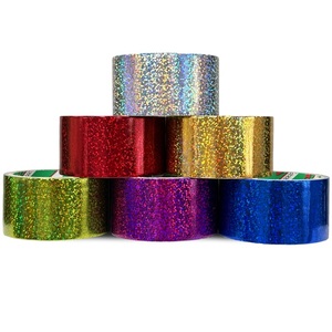Rubans holographiques colorés à paillettes, finition scintillante, ruban décoratif auto-adhésif pour artisanat, scrapbooking, emballage cadeau, vente en gros - Product Image 3