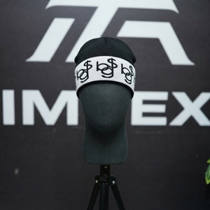 Unisex <b>Acrylic</b> Beanie With Embroidery <b>Letter</b> Pattern Street Style Winter Hat 56-58CM - Product Image 1
