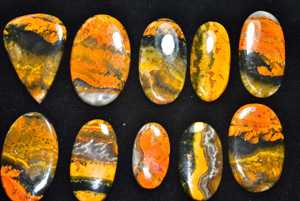 Lot de cabochons en jaspe abeille naturel, pierres précieuses en jaspe abeille, vente en gros de pierres précieuses en jaspe pour la fabrication de bijoux - Product Image 4