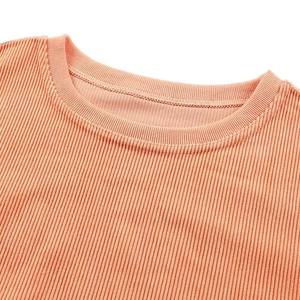 Vente en gros de t-shirts personnalisés avec logo, vierges, délavés à l'acide, de haute qualité, en coton, à col ras du cou cordonné, avec étiquette, pour impression sérigraphique - Product Image 4