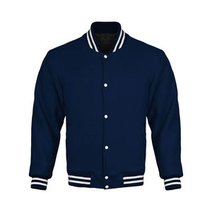 Chaqueta Varsity Clásica a Rayas para Hombre con Cuello Alto y Diseño con Capucha, 100% Lana, Acabado Suave para un Estilo Relajado de Fin de Semana - Product Image 5