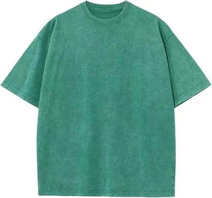 Camiseta OEM personalizada con lavado ácido, estilo vintage, de algodón lavado, streetwear, corte regular, alta calidad, informal, 100% algodón, manga corta - Product Image 1