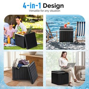<b>Portable</b> 10 Gallon Cooler Box with Built-In Handle Multifunctional Outdoor Cocktail Side <b>Table</b> for Summer Gatherings - Product Image 4