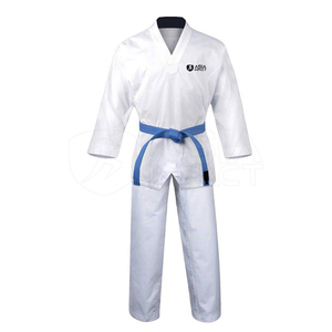 Uniforme de Karate Negro de Spandex/Poliéster, Traje de Entrenamiento de Artes Marciales, Judo, Jiu Jitsu, Uniforme Profesional de Taekwondo para Adultos - Product Image 1