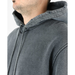 Sweat à capuche en molleton de coton imprimé en relief, fabriqué en usine, pour hommes, produit le plus vendu, vêtements décontractés, sweat à capuche pour hommes à épaules tombantes - Product Image 4
