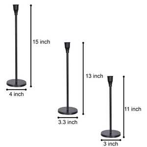Supports de bougies coniques en aluminium noir, faits à la main, écologiques, pour centre de table de Noël - Product Image 4
