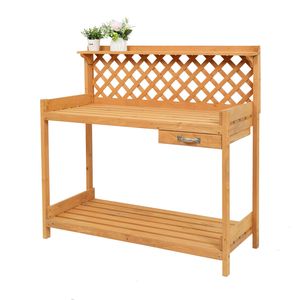 YJ Banc de travail du bois Etabli de jardin avec tiroir - Product Image 4