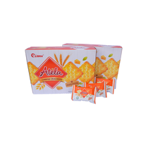 Crackers au fromage savoureux 204G, croustillants, salés et sucrés, emballage en sachet et en boîte, vente en gros, marque privée, OEM, ODM, Vietnam