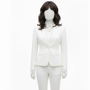 Blazer de Mujer de Último Diseño, Color Sólido, Manga Larga, Botón Único, Blazers de Oficina para Damas, Traje de Mujer, Chaquetas de Negocios para Mujer - Product Image 2