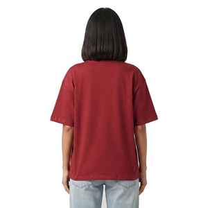 Camiseta de mujer con hombros caídos, bordado desgastado, cuello redondo, letras bordadas, corte holgado, estilo oversize de verano - Product Image 2