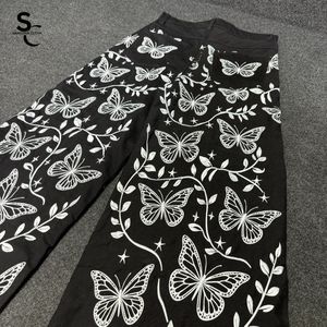 Jeans de Mezclilla con Estampado de Mariposas Ecológicos, Totalmente Personalizables y de Alta Calidad para Hombre y Mujer, Corte Recto, 100% Algodón, Servicio OEM - Product Image 5