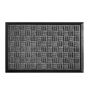 Modern Rectangle Shaped Polypropylene <b>Door</b> <b>Mats</b> with Rubber Backing and Abstract Border for Home or Hotel Use - Product Image 2