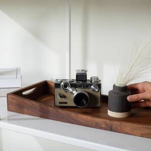 Ensemble de plateaux de service en bois de qualité supérieure, faits à la main, empilables, rectangulaires, pour le café, le thé, le petit-déjeuner, plateau décoratif - Product Image 4
