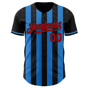 Wholesale Custom 100% Polyester Printed Baseball Jersey Breathable Full Button Short Sleeve All Seasons Uniform - Product Image 6