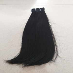 Extensions de cheveux lisses noir jais en gros, 100 % cheveux humains, double épaisseur, soyeux, cuticules alignées, lots complets - Product Image 1