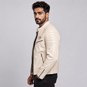 Blouson Moto Tendance en Similicuir avec Coque Résistante, Coupe Confortable, Fermeture Éclair, Poignets Ajustables pour la Moto et les Activités de Plein Air - Product Image 5