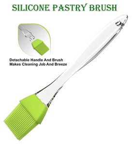 Pinceau de cuisine en silicone de qualité supérieure, résistant à la chaleur, lavable au lave-vaisselle, réutilisable pour barbecue, gâteaux, pâtes et huile - Product Image 2