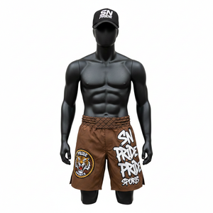 Shorts de combat personnalisés unisexes pour adultes, karaté, MMA, boxe, grappling, Jiu Jitsu, BJJ, impression numérique, durables, séchage rapide, respirants - Product Image 1