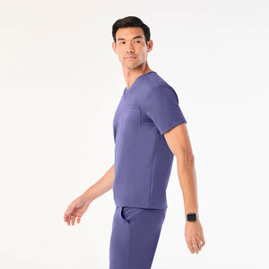 Conjunto de Uniformes Médicos para Hombre, Cuello en V, Elástico y Suave, con Pantalones de Cintura Elástica, Venta al Por Mayor, Proveedor OEM ODM Personalizado - Product Image 2