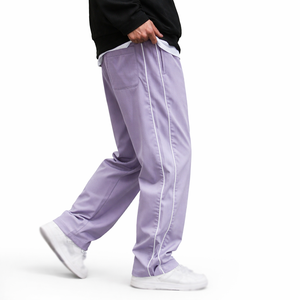 กางเกงวอร์มไนลอนแบบมีแถบข้างสีขาว เอวยางยืด ทรงหลวม สวมใส่สบาย ผลิตตามสั่งจากโรงงานโดยตรง - Product Image 5