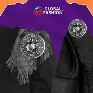 Broche traditionnelle écossaise pour kilt, motif écossais, avec motif de distilleur, finition laiton antique, 2026 - Product Image 4