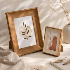 Marco de fotos de madera con paspartú, para exhibir en pared o escritorio - Product Image 2